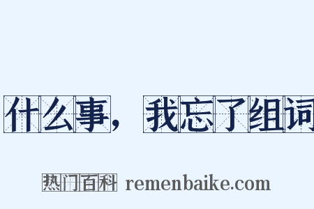 什么事，我忘了组词是什么意思的图片